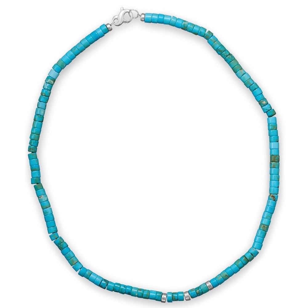 ✨ Turquoise Heshi Bead Necklace